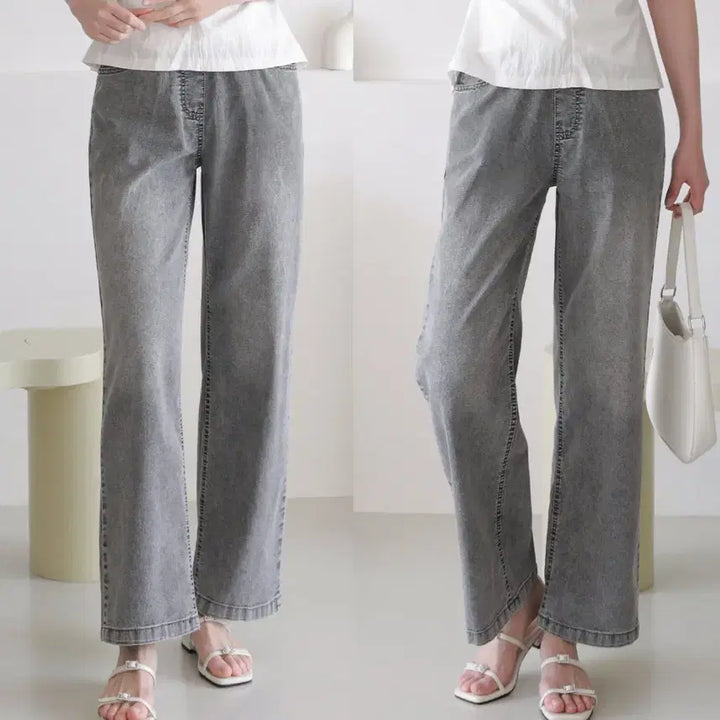 [BUNJANG] Daily Wide Fit Jeans with Bio-Washing and Stretch / 44-88 국내 44-88 사방스판 데일리 청바지 캐주얼 데일리 워싱