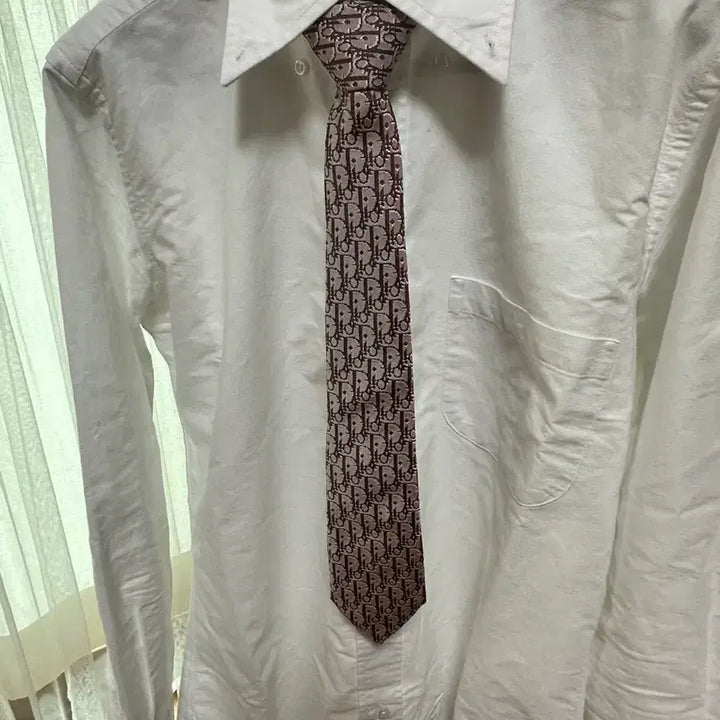 [BUNJANG] Dior Oblique Silk Necktie Burgundy / 디올 오블리크 실크 넥타이 버건디
