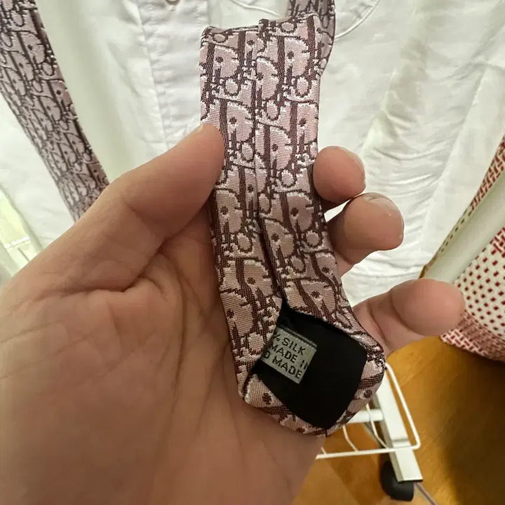[BUNJANG] Dior Oblique Silk Necktie Burgundy / 디올 오블리크 실크 넥타이 버건디