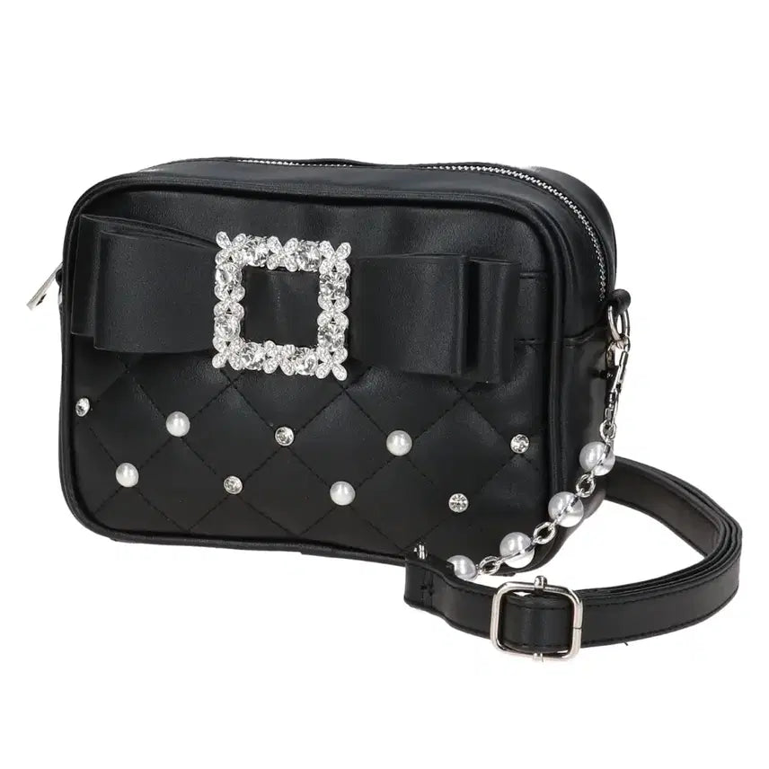 [BUNJANG] Noemerse Lady Bijou Ribbon Shoulder Bag / 노에미 아가씨 비쥬 리본 숄더백 정품 지뢰계 가방