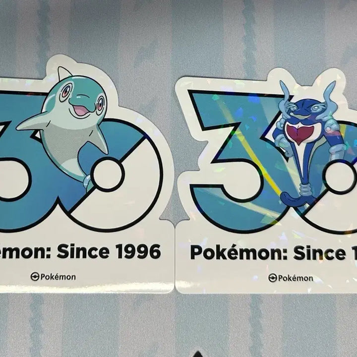 [BUNJANG] Pokemon 30th Anniversary Mandolpin DolphinMan Logo Sticker / [포켓몬 30주년 기념 로고 스티커]맨돌핀, 돌핀맨