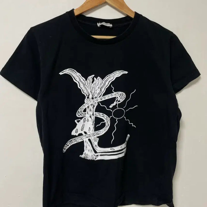 [BUNJANG] Vintage Black Loose Fit Short Sleeve T-Shirt / 55-66 블랙 빈티지 루즈핏 반팔티