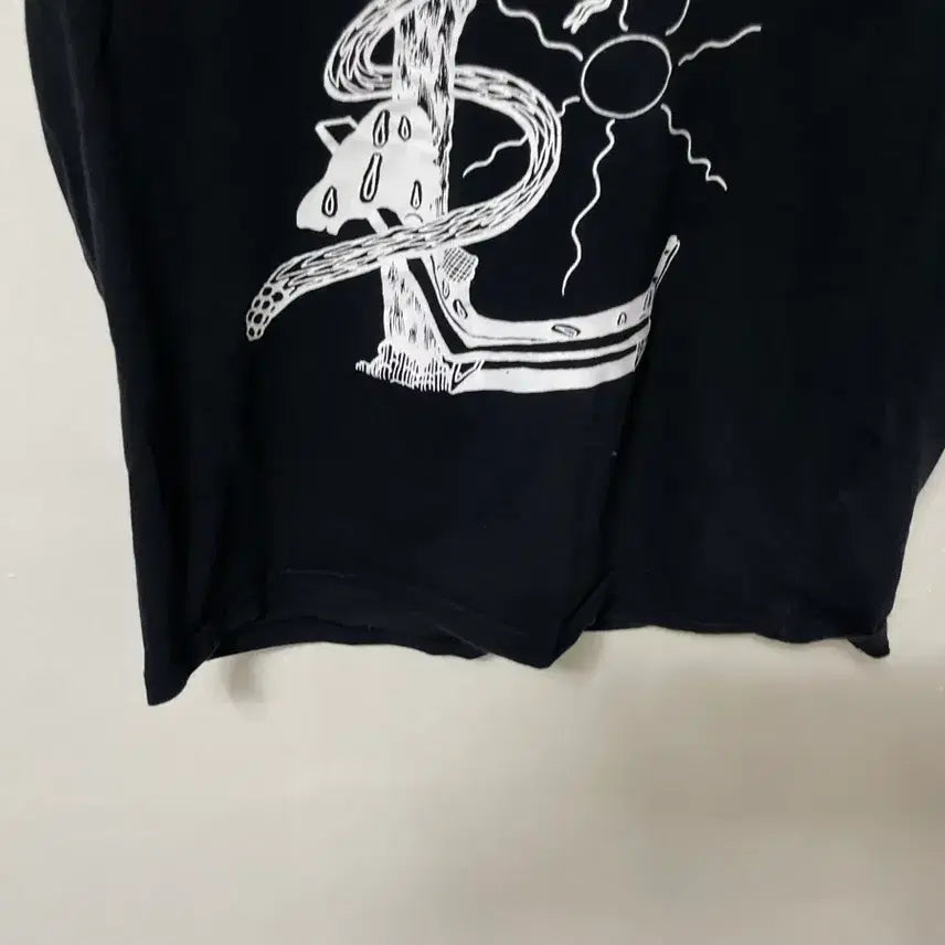 [BUNJANG] Vintage Black Loose Fit Short Sleeve T-Shirt / 55-66 블랙 빈티지 루즈핏 반팔티