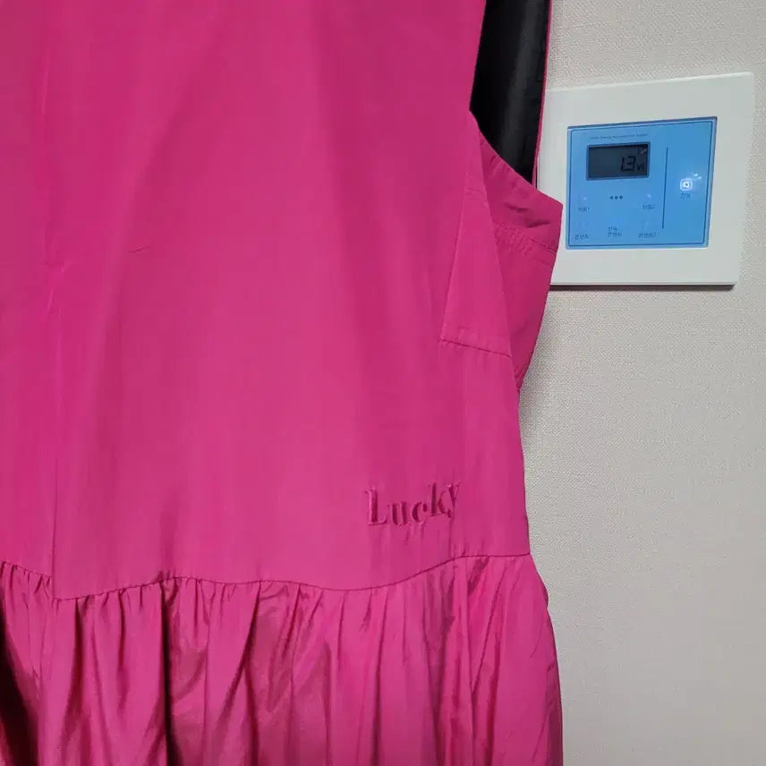 [BUNJANG] Lucky Chouette Pink Long Dress with Adjustable Waist / 럭키슈에뜨 핑크색 롱 원피스  허리조절가능