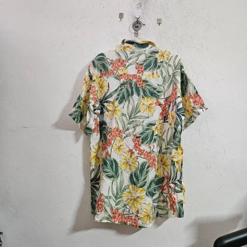 [BUNJANG] Flower Print Short Sleeve Shirt Hawaiian Style / 플라워 프린트 반팔 셔츠 하와이안 스타일