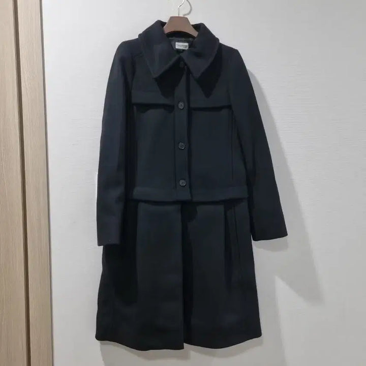 [BUNJANG] Philosophy di Alberta Ferretti Black Virgin Wool &amp; Cashmere Coat / 필로소피 디 알베르타 페레티 블랙 코트