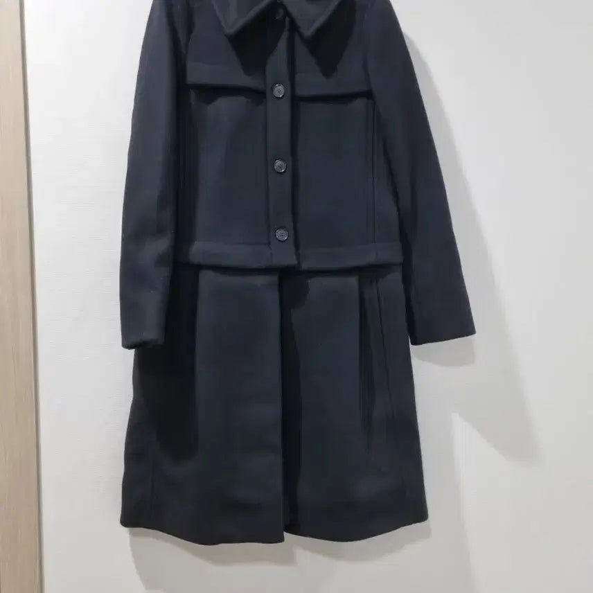 [BUNJANG] Philosophy di Alberta Ferretti Black Virgin Wool &amp; Cashmere Coat / 필로소피 디 알베르타 페레티 블랙 코트