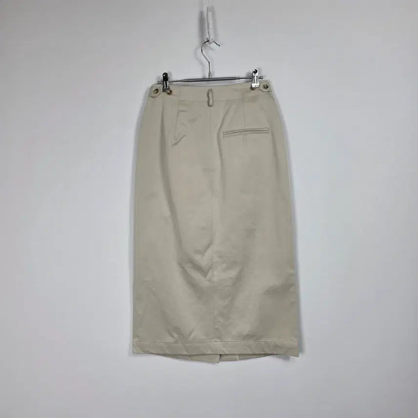 [BUNJANG] Holy Number 7 Ivory H-Line Skirt with Front Slit (Women&