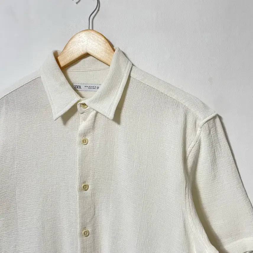 [BUNJANG] ZARA Waffle Relaxed Fit Short Sleeve Shirt / 95-100 ZARA 자라 와플 루즈핏 반팔 셔츠 정품
