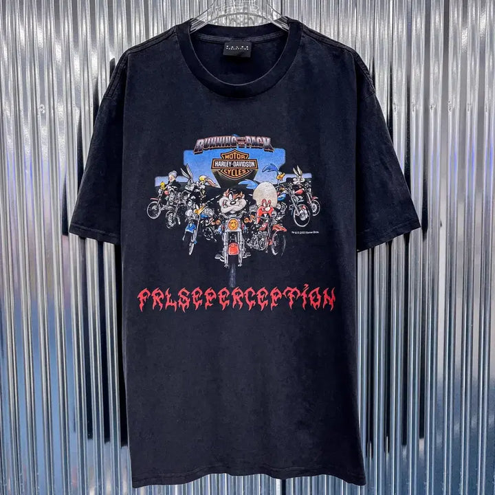 [BUNJANG] Harley-Davidson Looney Tunes Short Sleeve T-Shirt / 할리 데이비슨 루니툰 반팔 티셔츠