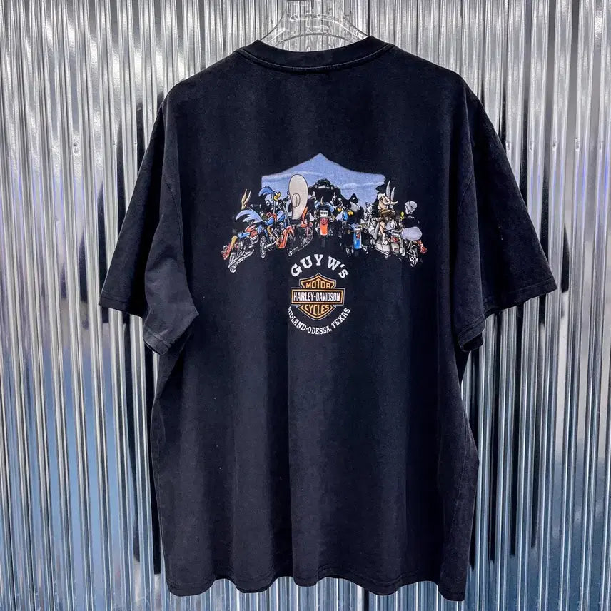 [BUNJANG] Harley-Davidson Looney Tunes Short Sleeve T-Shirt / 할리 데이비슨 루니툰 반팔 티셔츠
