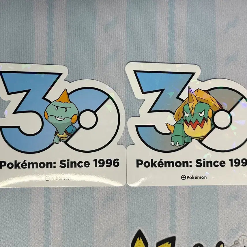 [BUNJANG] Pokemon 30th Anniversary Logo Sticker - Chewtle, Drednaw / [포켓몬 30주년 기념 로고 스티커]깨물부기, 갈가부기