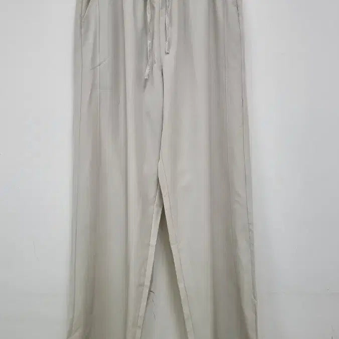 [BUNJANG] Ivory Wide Pants with Waistband / 아이보리색 허리밴딩 와이드 팬츠