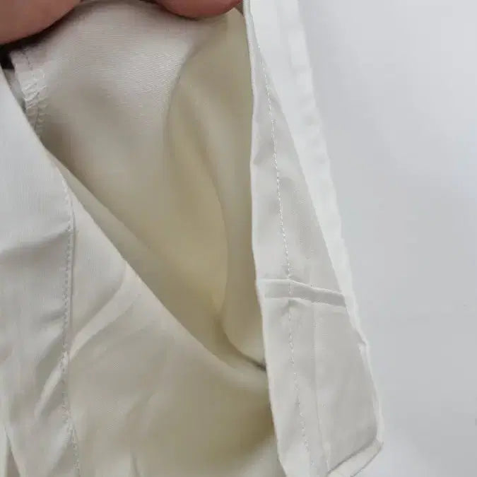 [BUNJANG] Ivory Wide Pants with Waistband / 아이보리색 허리밴딩 와이드 팬츠