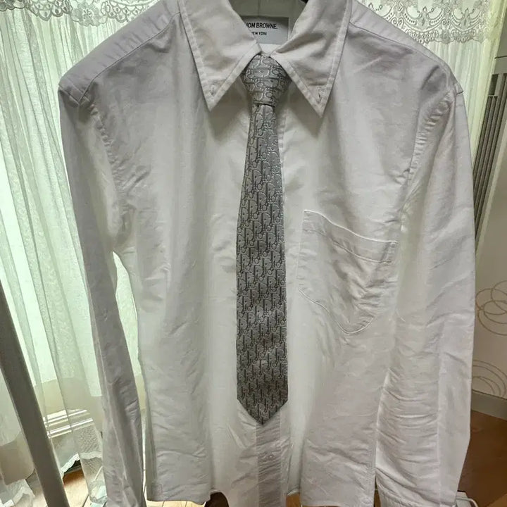 [BUNJANG] Dior Homme Oblique Silk Necktie Mint/Gray / 디올옴므 오블리크 실크넥타이 민트/그레이