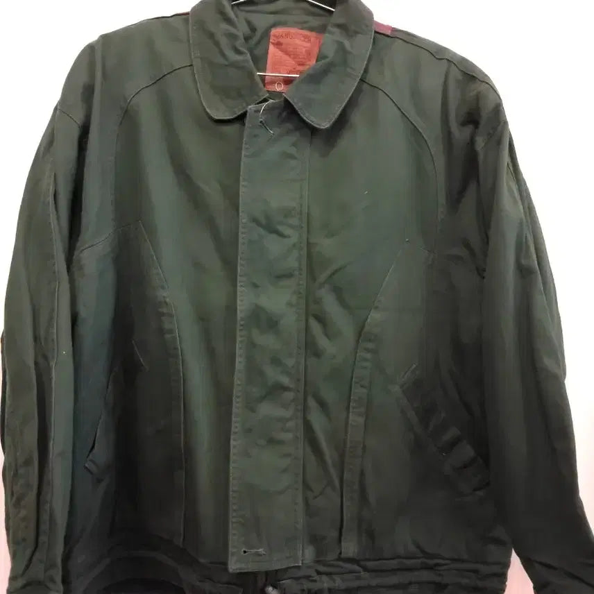 [BUNJANG] Janudecer Retro Khaki Cotton Zip-Up Jacket L / JANUDECER 레트로 카키 코튼 집업 자켓/ L