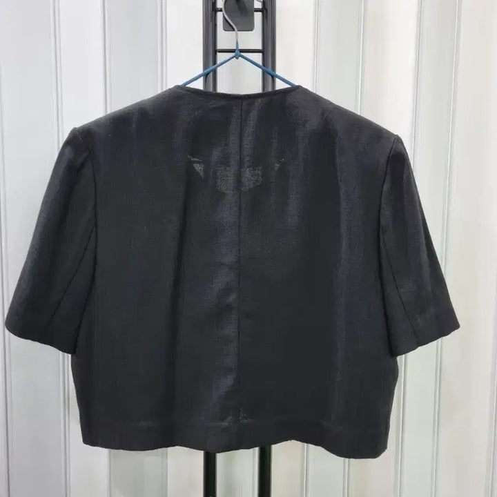 [BUNJANG] MIXXO Short Sleeve Cropped Jacket Black M / MIXXO 믹쏘 반팔 크롭 자켓 블랙 M
