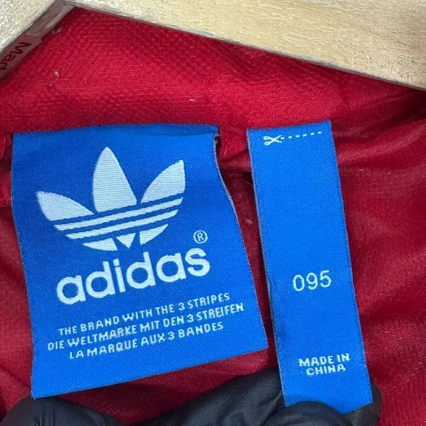 [BUNJANG] Adidas Red Nylon Windbreaker Jacket - Size 95 / 아디다스 바람막이 095사이즈