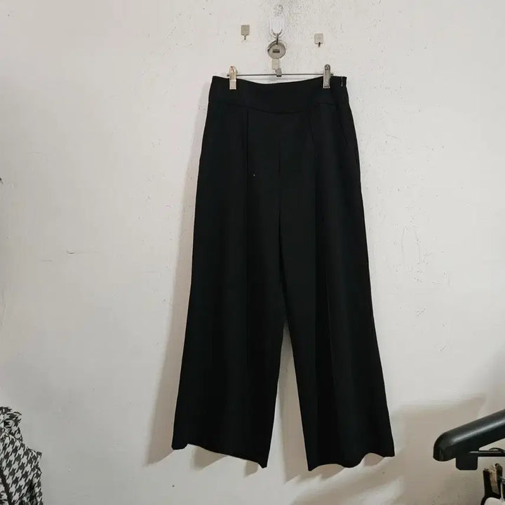 [BUNJANG] Black Wide Slacks Pants / 블랙 와이드 슬랙스 팬츠