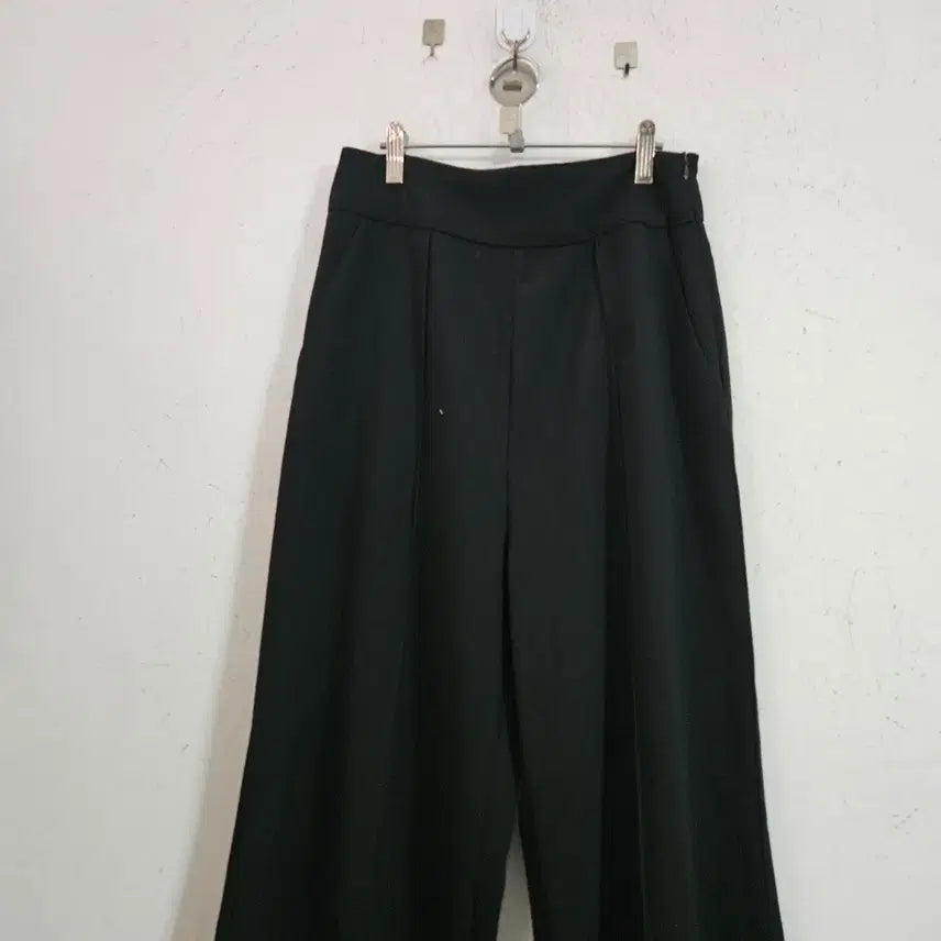 [BUNJANG] Black Wide Slacks Pants / 블랙 와이드 슬랙스 팬츠