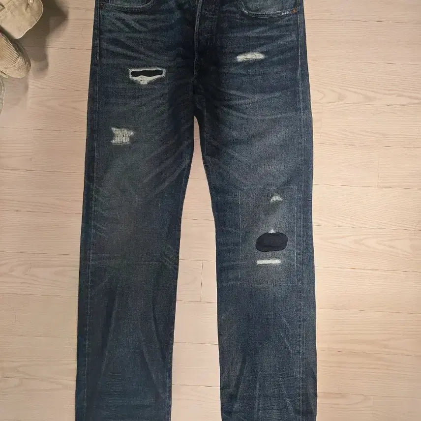 [BUNJANG] RRL Holy Selvedge Straight Jeans / 34x32 RRL 더블알엘 홀리 셀비지진 스트레이트