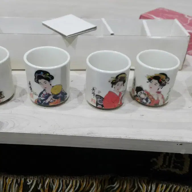 [BUNJANG] Japanese Sake Cups Set of 5 / 미사용 일본 청주잔 5개 세트