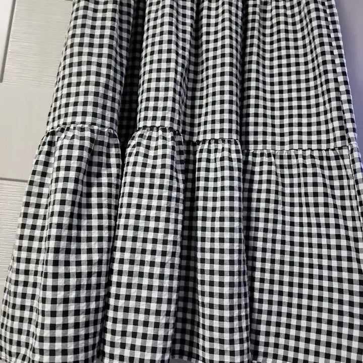 [BUNJANG] Gingham Check Long Dress / 체크 롱원피스
