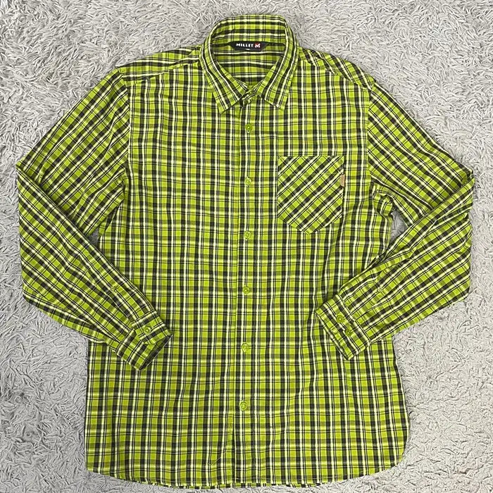 [BUNJANG] Millet Long Sleeve Check Shirt Size 100 / 밀레 긴팔 체크 셔츠 100