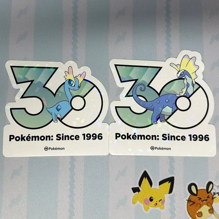 [BUNJANG] Pokemon 30th Anniversary Logo Sticker - Amaura &amp; Aurorus / [포켓몬 30주년 기념 로고 스티커]아마루스, 아마루르가