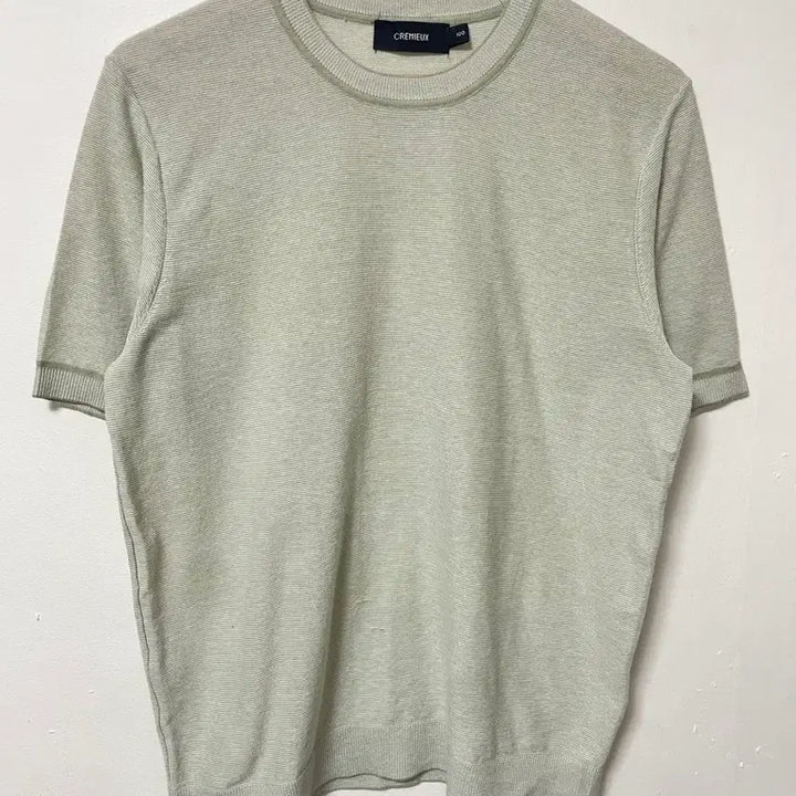 [BUNJANG] 100 CREMIEUX Spandex Knit Short-Sleeve T-Shirt / 100 CREMIEUX 스판 니트 반팔티 정품