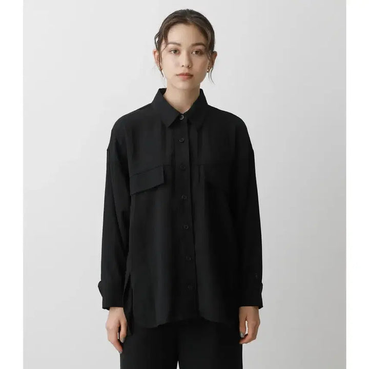 [BUNJANG] Light On Black Two-Pocket Long Sleeve Shirt XL / 라이트온 블랙 투포켓 긴팔 셔츠 XL
