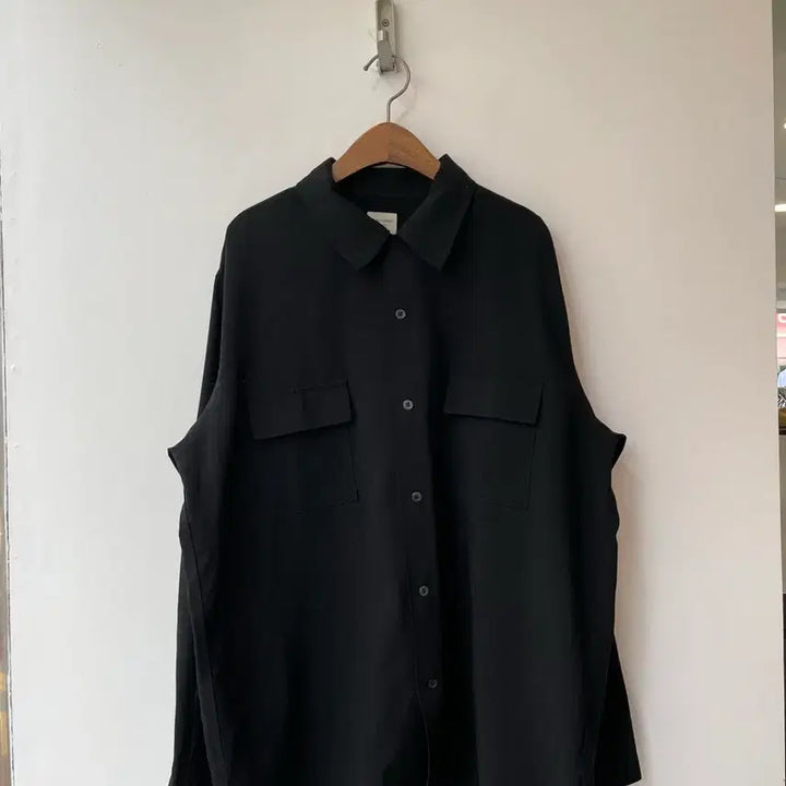 [BUNJANG] Light On Black Two-Pocket Long Sleeve Shirt XL / 라이트온 블랙 투포켓 긴팔 셔츠 XL