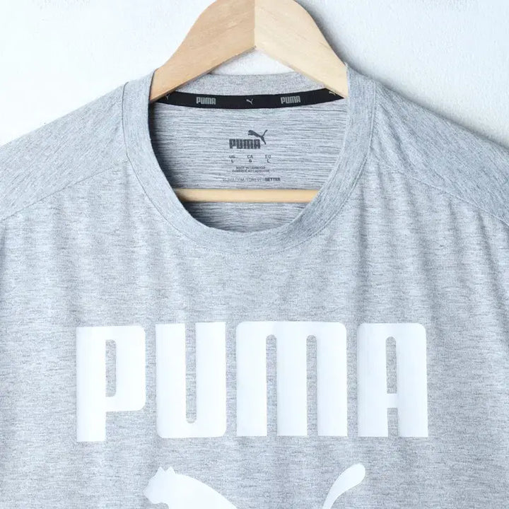 [BUNJANG] Puma Big Logo Performance T-Shirt Grey (L-XL) / (L-XL) 퓨마 반팔 티셔츠 빅로고 기능성 그레이-75B0