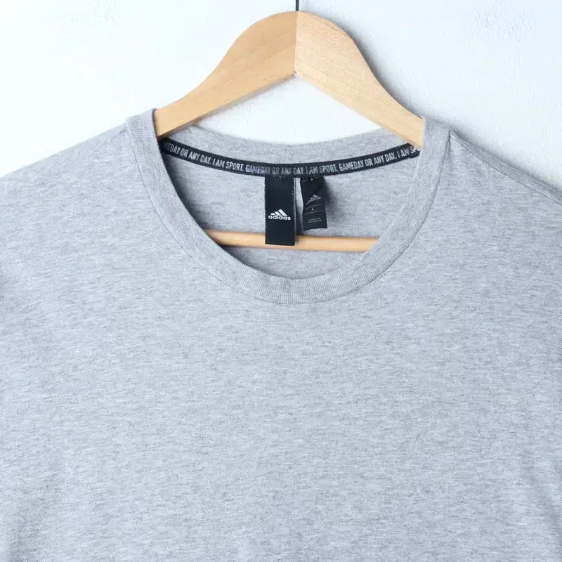 [BUNJANG] Adidas Small Logo T-Shirt Grey Old School / (L-XL) 아디다스 반팔 티셔츠 스몰로고 그레이 올드스쿨-75B1
