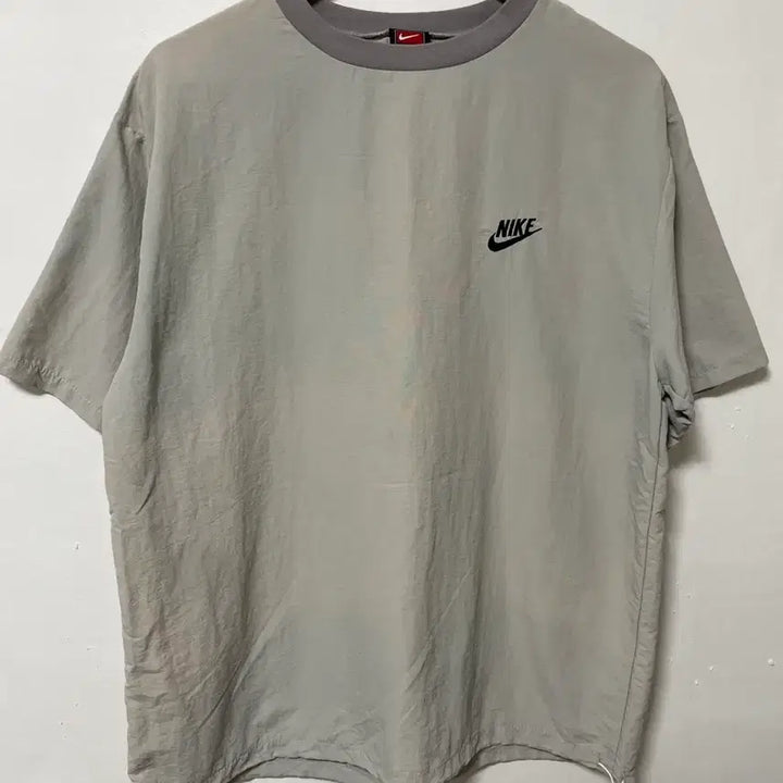 [BUNJANG] Nike Swoosh Logo Nylon Loose Fit T-Shirt / 100-105 NIKE 나이키 스우시 로고 나일론 루즈핏 반팔티셔츠