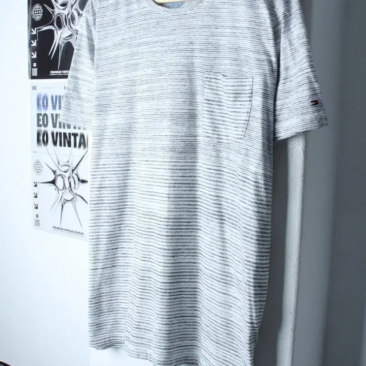 [BUNJANG] Tommy Hilfiger Striped T-Shirt (XL-2XL) / (XL-2XL) 타미힐피거 반팔 티셔츠 빅사이즈 스트라이프-75B2