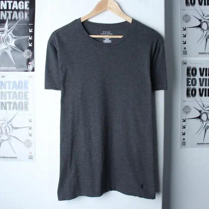 [BUNJANG] Polo Ralph Lauren Basic Pony T-Shirt Charcoal / (M-L) 폴로 랄프로렌 반팔 티셔츠 차콜 무지 포니-75B4