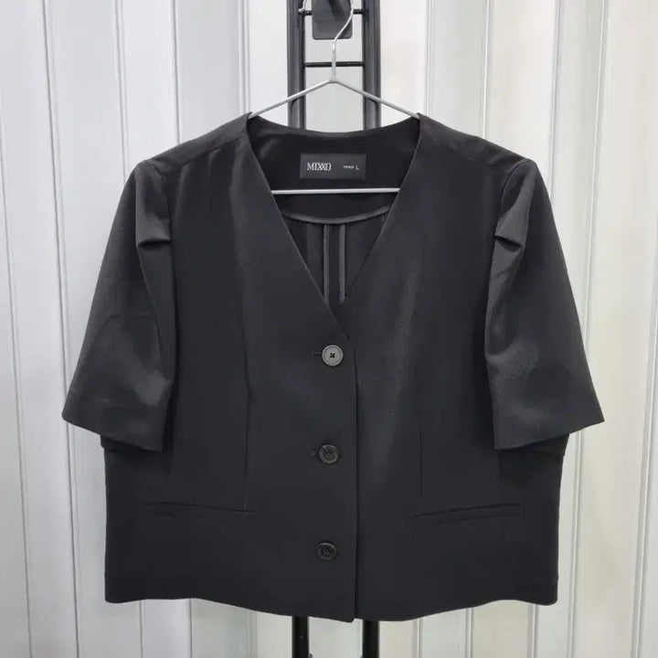 [BUNJANG] MIXXO Black Short Sleeve Jacket Size L / MIXXO 블랙 반팔 자켓 L사이즈