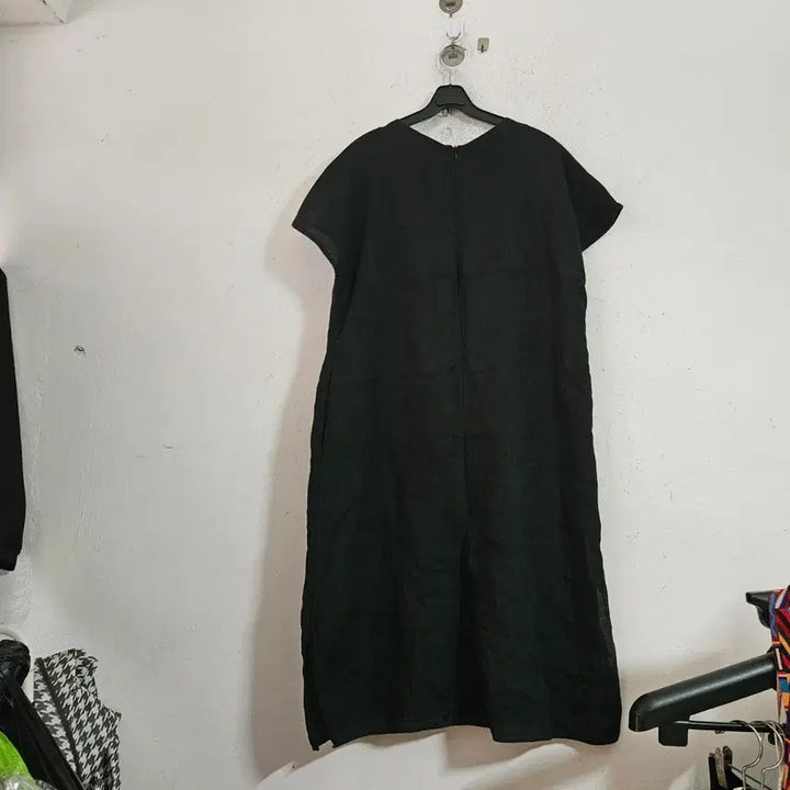 [BUNJANG] Black Short-Sleeve Long Dress / 블랙 반팔 롱 원피스