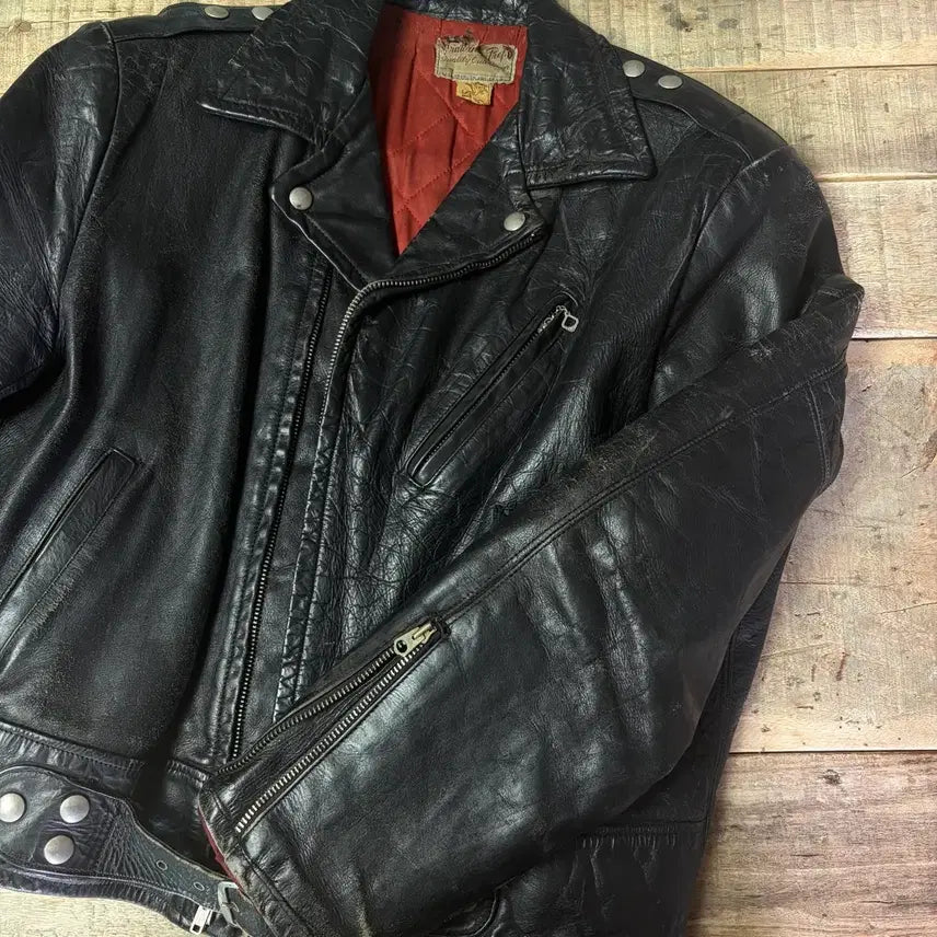 [BUNJANG] Vintage 1960s Sears Steerhide Leather Rider Jacket / 빈티지 60s Sears 레더 라이더 자켓