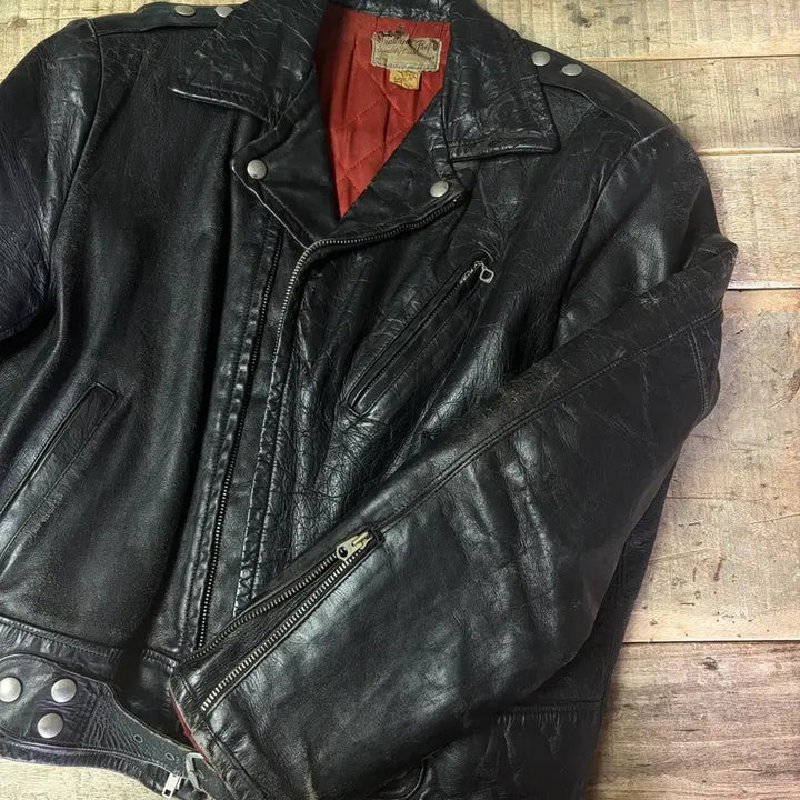 [BUNJANG] Vintage 1960s Sears Steerhide Leather Rider Jacket / 빈티지 60s Sears 레더 라이더 자켓