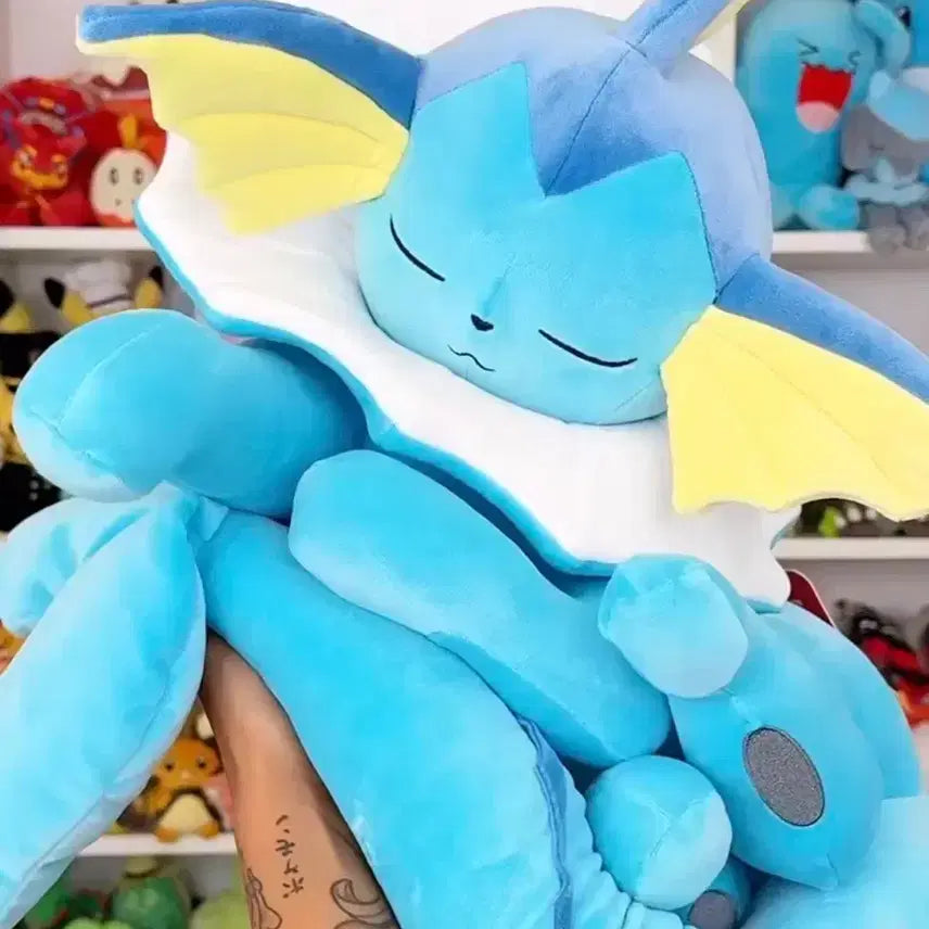 [BUNJANG] Pokemon Sleeping Vaporeon Plush Doll (North America Exclusive) / 현물) 포켓몬스터 잠자는 샤미드 인형 누이 북미한정 님피아 이브이