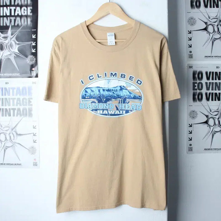 [BUNJANG] Gildan Oversized T-Shirt Hawaii Beige XL-2XL / (XL-2XL) 길단 반팔 티셔츠 빅사이즈 하와이 베이지-75BA