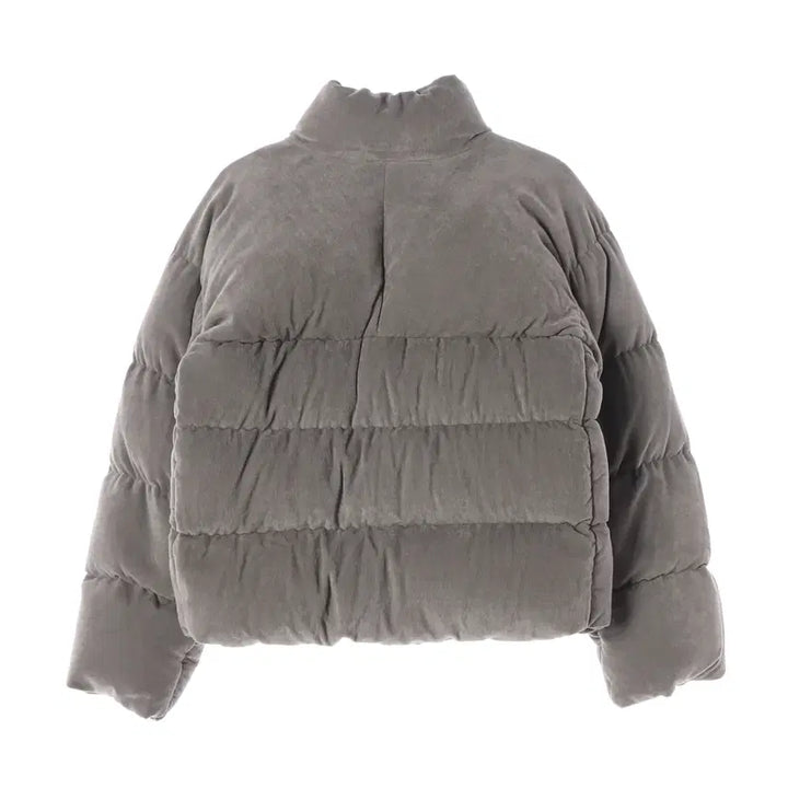[BUNJANG] The Cashmere 22FW Corduroy Goose Down Short Padding Grey / 더캐시미어 22FW 코듀로이 구스다운 숏패딩 그레이