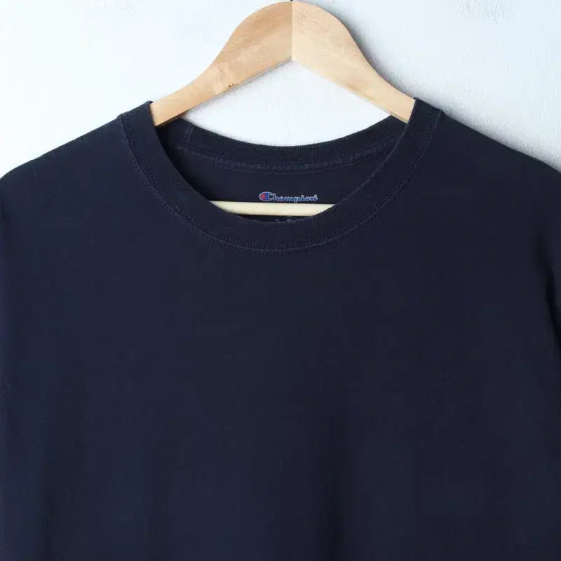 [BUNJANG] Champion Plain T-Shirt Navy / (M-L) 챔피온 반팔 티셔츠 네이비 무지 올드스쿨-75BE