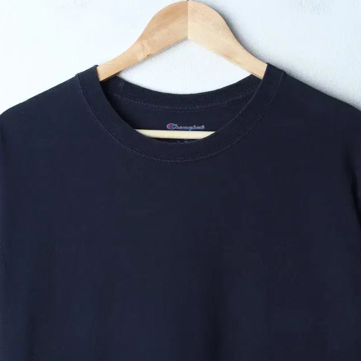 [BUNJANG] Champion Plain T-Shirt Navy / (M-L) 챔피온 반팔 티셔츠 네이비 무지 올드스쿨-75BE