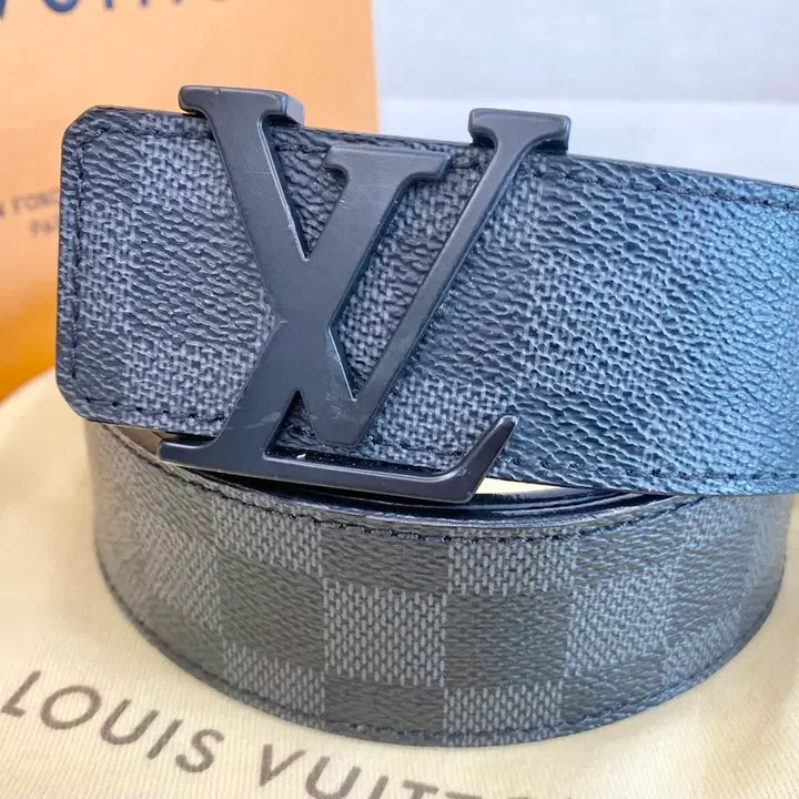 [BUNJANG] Louis Vuitton Damier Graphite Belt 90 / 루이비통 다미에 그라피트  벨트 90 사이즈