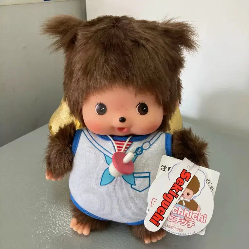 [BUNJANG] Monchhichi Baby Monchhichi Marine Look Romper Girl Doll M / 몬치치 베비치치 마린룩 롬퍼 여아 인형 M