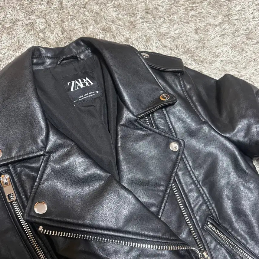 [BUNJANG] Zara Eco-Friendly Rider Leather Jacket / [S] 자라 친환경 라이더 레더 자켓