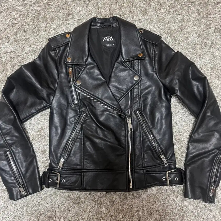 [BUNJANG] Zara Eco-Friendly Rider Leather Jacket / [S] 자라 친환경 라이더 레더 자켓